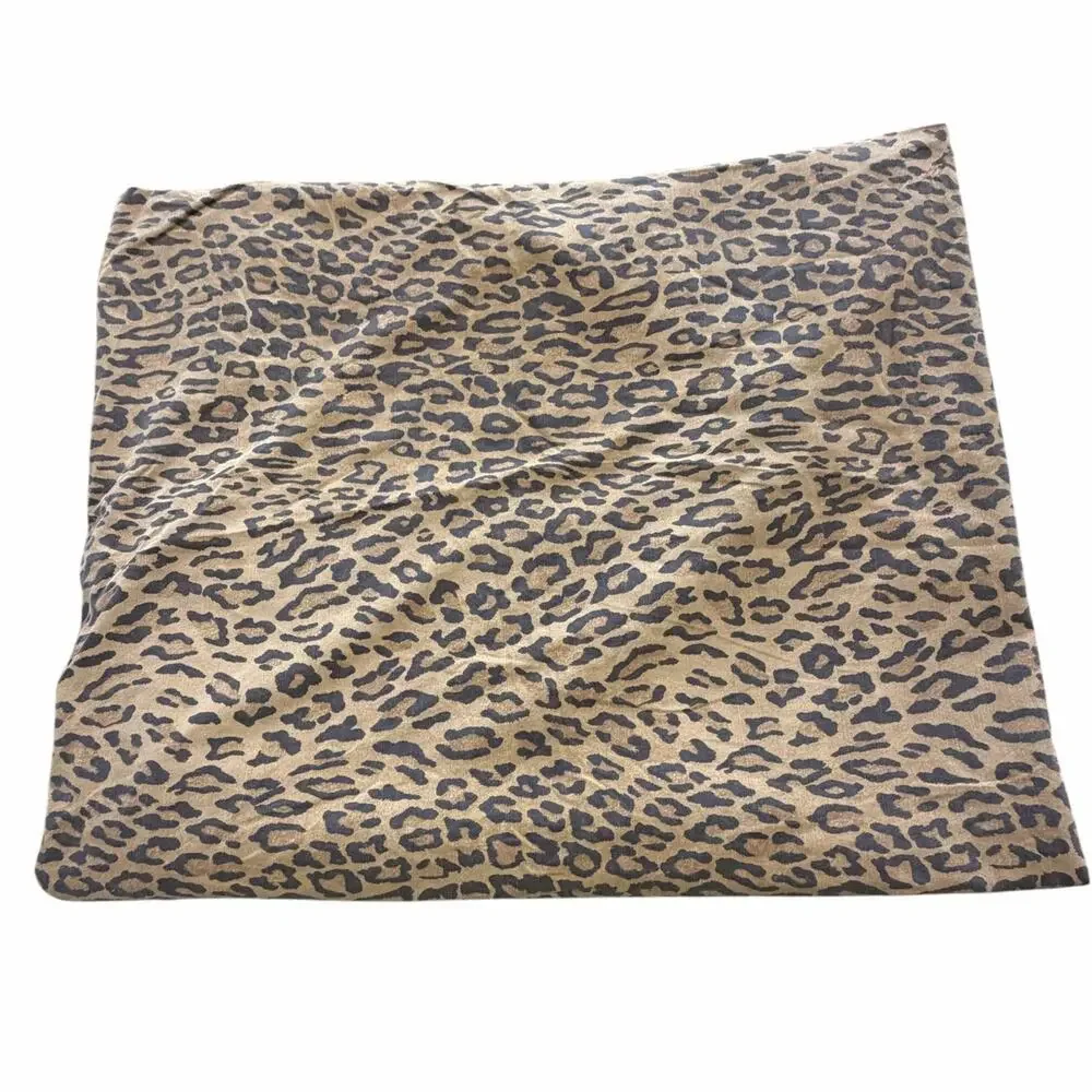 VTG Ralph Lauren Aragon Leopard Print Queen Flat Sheet Made in USA Cotton 90s #1